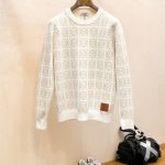 Loewe Sweaters Ash Wool Autumn Winter And Early Even Stitching