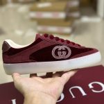 Gucci Sneakers Suede Cowhide Pu Outsole Tpu Lace Sophistication Autumn Winter