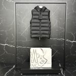 Monk Vest Red Down Nylon Fabric Clean Lines Minimalism Zippered Pocket
