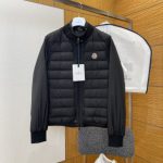 Moncler Coat Red Duck Down Polyester Nylon Fiber Patch