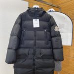 Moncler Down Jacket Black Duck Embroidery