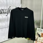 Fendi Long-Sleeved T-Shirt Yellow Cotton Long-Staple Silk Modal Autumn Winter