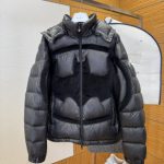 Moncler Trench Coat Red Duck Down Nylon