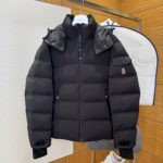 Moncler Down Jacket Red Duck Nylon Urban Commuting Sophistication Winter Patch
