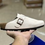 Birken Sneakers Beige Eva Genuine Leather Suede Cowhide Rubber Sturdy And Durable
