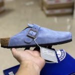 Birken Sneakers Blue Eva Genuine Leather Suede Cowhide Rubber Sturdy And Durable