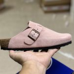 Birken Sneakers Pink Eva Genuine Leather Suede Cowhide Rubber Sturdy And Durable