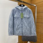 Gucci Down Jacket Blue Duck Denim