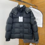 Moncler Down Jacket Pink Duck Nylon Water-Repellent Fabric Embroidery