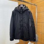 Prada Down Jacket Ash Cotton Duck