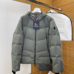 Moncler Down Jacket Green Goose Duck Nylon Soft Touch