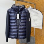 Moncler Down Jacket Red Nylon Knitted Fabric Simple And Elegant Even Stitching