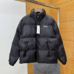 Celine Down Jacket Red Cotton Jacquard Even Stitching