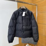 Dior Down Jacket Ash Nylon Jacquard Brocade High-End Quality