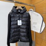 Moncler Down Jacket Red Duck Nylon Spandex Fabric