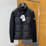 Burberry Down Jacket Black Duck Nylon Water-Repellent Fabric Patch