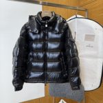 Moncler Coat Red Duck Down Nylon Winter