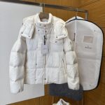 Moncler Down Jacket White Duck Nylon
