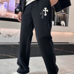 Chrome Hearts Casual Trousers Red Winter