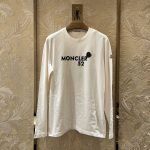 Moncler Long-Sleeved T-Shirt Red Cotton Wool Modal Autumn Winter Early