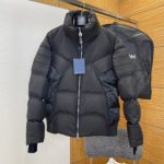 Louis Vuitton Down Jacket Red Cotton Satin Jacquard Understated Luxury