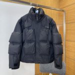 Balenciaga Down Jacket Red Polyester Minimalist Lines