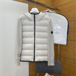 Moncler Jacket Red Duck Down Nylon Fabric Daily Commute Patch