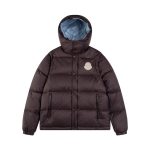 Monk Down Jacket Red Goose Duck Nylon Zippered Pocket