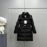 Moncler Outerwear Black Down Fleece Soft Sheepskin Urban Style Creamy White Winter