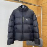 Balenciaga Down Jacket Red Nylon Fabric Zippered Pocket