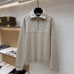 Louis Vuitton Sweater Red Wool Blend Jacquard Strict Quality Control Autumn Winter And