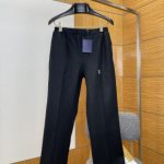 Louis Vuitton Trousers Red Wool Cashmere Nylon Spandex Sophistication Embroidery 3D