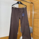 Louis Vuitton Trousers Brown Cotton Twill Fabric