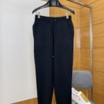Burberry Casual Trousers Red Cashmere Nylon Spandex Minimalist Style Side Pockets