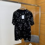 Louis Vuitton Short-Sleeved T-Shirt Black Cotton Combed Jacquard
