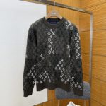 Louis Vuitton Sweater Red Cotton Wool Blend Fine Jacquard Autumn Winter And Embroidery