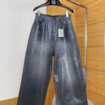 Balenciaga Jeans Red Denim Patch Glossy Finish