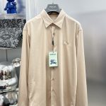 Burberry Long-Sleeved Shirt Red Woven Fabric Embroidery