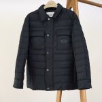 Burberry Jacket Red Cotton Goose Down Sophistication Winter Patch