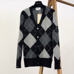 Thom Browne Shirts Red Cotton Retro Preppy Style Winter Color Blocking