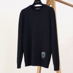 Louis Vuitton Knitwear Ash Cashmere Sophistication Autumn Winter And Leather Patch