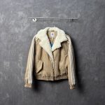 Adidas Coat Red Wool Lambswool Suede