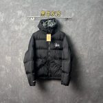 Stussy Work Clothes Red Down Polyester Nylon Velvet Fleece Streetwear Skateboarding Embroidery Patch