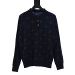 Louis Vuitton Sweater Red Silk Wool Cashmere Blend Jacquard Sophistication Spring Early