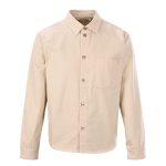 Burberry Shirt Red Cotton Down Denim Contrasting Stitching Embroidery