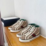 Gucci Canvas Shoes Ash Embroidery