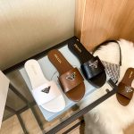Prada Slippers Brown Sheepskin Summer