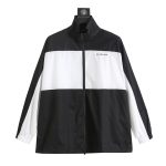 Balenciaga Windbreaker Red Cotton Pure Poplin Embroidery Patch Screen Printing