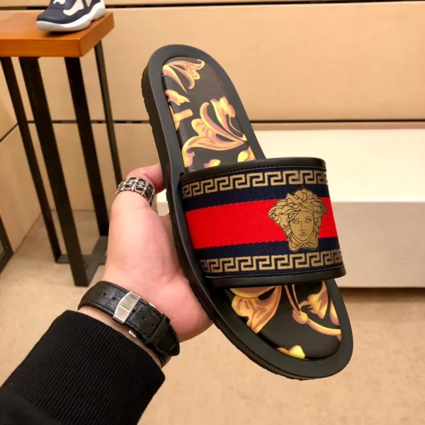 Versace Calfskin Slippers For Spring