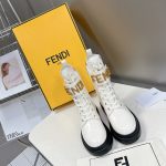 Fendi Dr. Martens Boots White Top-Grain Cowhide Rubber Winter